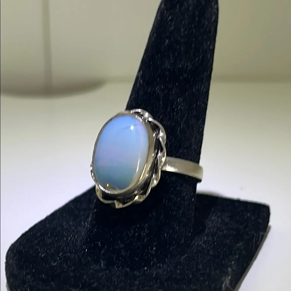 925 Rainbow Moonstone Ring-NWT